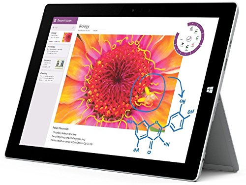 2015 Microsoft Surface 3 LTE mit Intel Atom x7-Z8700 (10,8-zoll, 4GB RAM, 128GB SSD) Platin (Generalüberholt)