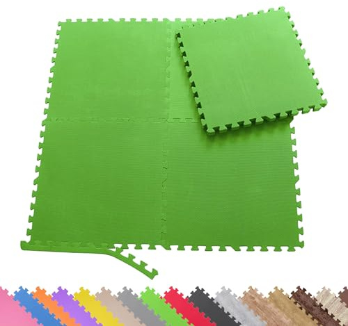 Sporttrend 24® 8 Schutzmatten + 16 Randstücke Set Farbwahl 60x60x1cm | 2,88qm | Bodenschutzmatte Sportmatte Gymnastikmatte Puzzlematte Fitnessmatte Unterlegmatte Bodenmatte Trainingsmatte Yogamatte