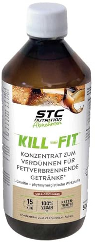 STC NUTRITION - Kill Fit - Konzentrat zum verdünnen für Fettverbrennende Getränke - L-Carnitin + phytosynergistische Wirkstoffe - Abbau von Fettreserven - 500-ml-Flasche - Cola-Geschmack