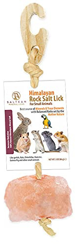 SALTEAN Himalayan Rock Salt | Lick For Small Animal/Pet Licks Hanging, Himalayan Rock Salt-86gram- 2 cube salt