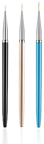 3Pcs Nail Art Brushes Fine Liner,Nail Art Design Tools for DIY Nail Painting Drawing(7/9/11mm)