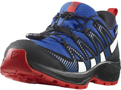 Salomon XA Pro V8 Climasalomon wasserdichte Unisex Kinder-Multisportschuhe, Outdoor-bereit, Grip in jedem Gelände, Sportlicher Look, Lapis Blue, 37