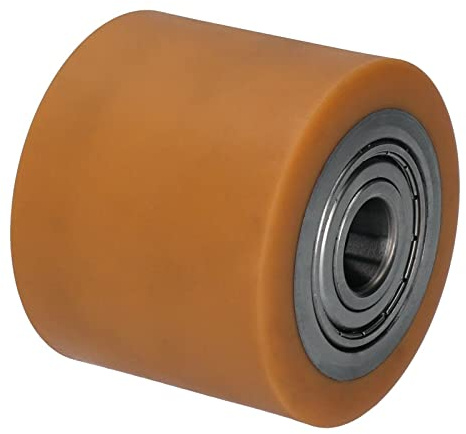 WIKO Hubwagen Rollen Polyurethan Rollen 82x70 mm - Räder mit Kugellagern Hubwagenräder Laufrollen Fixierer Rad Palettenrollen - 450 kg (20 mm (Achsloch))