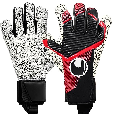 uhlsport Powerline Supergrip+ HN Fußball Torwarthandschuhe für Kinder und Herren, Torwart-Handschuhe, Torhüter-Handschuhe mit Neuer Haftschaumformel und maximalem Grip, 9