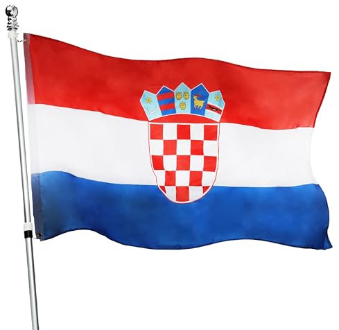 Große Kroatien-Flagge, 152 cm x 91 cm, 3 Stück, perfekt für kroatische Veranstaltungen oder Anlässe