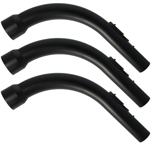vhbw 3x Griff kompatibel mit Miele S548, S544, S5480, S5481, S560, S570 Staubsauger - Handgriff, Ersatzteil, 35 mm Anschluss, 34 cm Lang