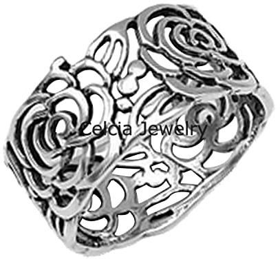 Solid 925 Sterling Silver Large Filigree Butterfly Ring, Boho Ring, Spirit Ring, Metaphysical Gifts Ring for Women, Minimalist Ring, Unique Mothers Day Ring
