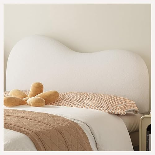 PFCDZDU Rectangular Cabecero Tapizado, Soporte Espalda Respaldo Cama Almohadón Funda Desmontable, Almohada para Leer Cojín Lumbar para Dormitorio Hogar Decoración(Blanquecino,135x65x10cm)