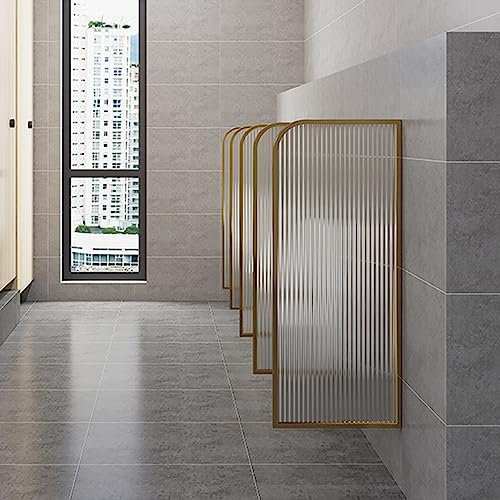 GXXINGIN Urinal-Trennwand, Toilettentrennwand aus gehärtetem Glas, Edelstahl, Badezimmertrennwand, für Hotels/Büros/Bars/Einkaufszentren/öffentliche Orte (Farbe: Ampagne D, Größe: 4 Stück)