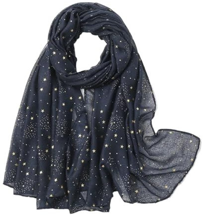 USOHJZ Frühlingsschal Sommerschal aus Baumwollleinen for Frauen, Mädchen, Studenten, einfarbige Schals, weicher Schal, Frühlings-Wickeltücher for Frauen(Deep Blue)