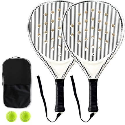 Eventerde Racchetta da spiaggia, racchetta da tennis – Beach Paddle Game Set – fori ottimizzati per il flusso d'aria – Racchetta leggera per bambini per adulti e bambini