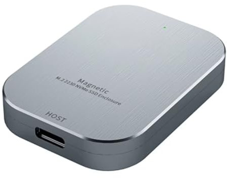 Knoruley Caja de Disco Duro Externo USB 3.2 Gen 2 de 10 Gbps Compatible con SSD M.2 NVMe 2230 Magnético