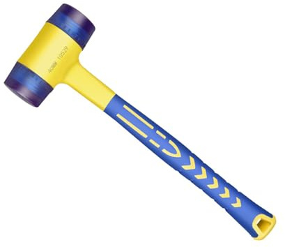 Rubber Hammer Double Face Glazing Window Nylon Hammer Integrated with Round Head Nonslip Handle Hand Tool Accessories
