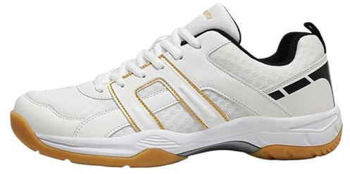 ZaKoonaC Unisex Tennis Badminton Shoes - Mesh Upper, MD Rubber Outsole, Arch Support and Anti-Slip Grooves for Hard Courts, Grass Surfaces