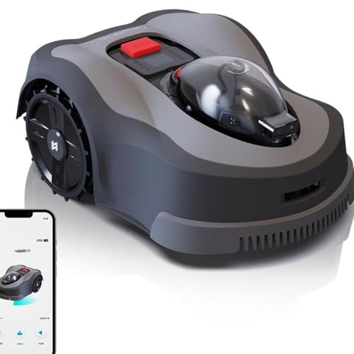 Cortacésped robótico - Cortacésped totalmente automático con base de carga automática, sin cables de límite para césped de hasta 6000 m²