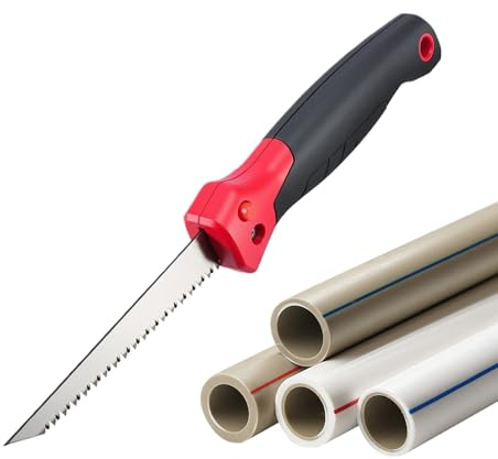Hitburu Scie À Guichet Pliante | Lame 15 cm pour Bois Placage & Cloisons Sèches - Outil De Coupe Pour De Plâtre | Outil de Découpe Pour Placoplâtre et Matériaux