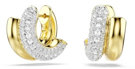 Swarovski Dextera Kollektion Creolen, Rundschliff, Mini, Weiß