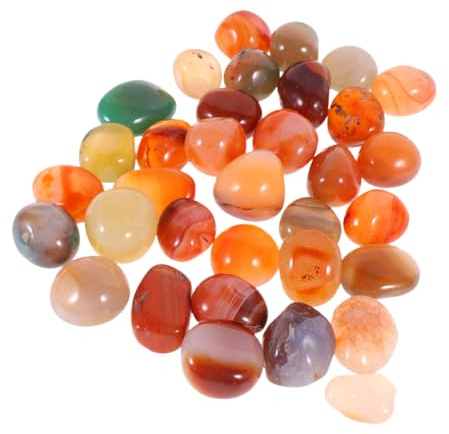 UAUWBRZ 1 paquete de adorno de piedra natural para acuario, grava pulida para decoración de peceras, redondo, para manualidades, accesorios de maceta y uso en terrario