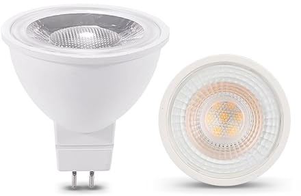 Lumetheus 10PCS MR16/GU5.3 Base 5W-9W Dimmable LED Spotlights, Warm White 3000K-6500K, Energy Saving Replacement Halogen Bulb for Home 12V-24V 6W-CoolWhite