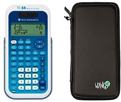 Calcuso Sparpaket: TI 34 MultiView wissenschaftlicher Taschenrechner + WYNGS Schutzhülle schwarz + erweiterte Garantie von CALCUSO