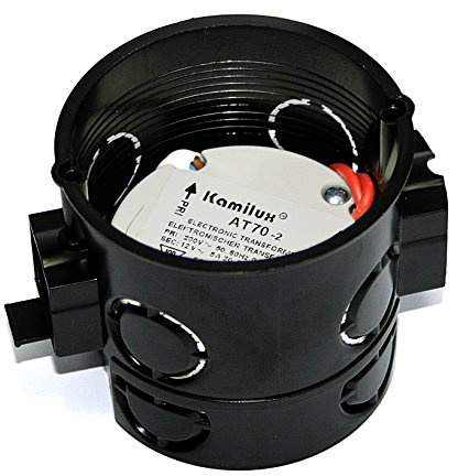 LED-Trafo 12Watt 12V-Niedervolt Bauform: Rund Elektronischer LED-Trafo 12Volt für LED Beleuchtung z.B. Flatty/Sternenhimmel, 12Watt - Rund, passend für Schalterdosen