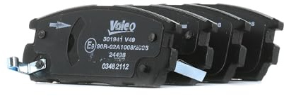 Valeo Juego de 4 Pastillas de Freno Essential 301941, Eje Trasero