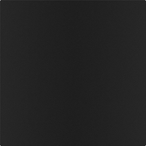 uDecor DuraClean Smooth Black 2ft x 2ft Vinyl Drop Ceiling Tile - Box of 10 - Waterproof, Washable, Fire-Rated, 4mm PVC (40 Sq.ft) (Black, 2x2)