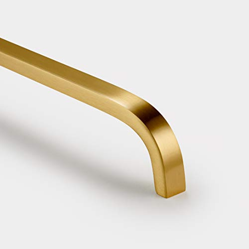 Solid Brass Bar Handles | Pushka Home | Gold, Pull Handles for Kitchen cabinets, Premium Door Hardware, Suitable for Cabinets, Cupboards, Wardrobes, Drawers – Hole Centre 288mm