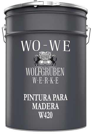 WO-WE Peinture bois W420 Vernis boiserie Finition Satiné - Gris fer similaire RAL 7011-5L