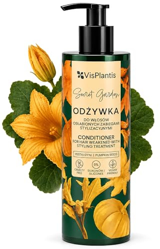 Vis Plantis Acondicionador con Aceite de Semillas de Calabaza, Proteínas de Trigo, Avena y Karité - 400 ml Nutrición e Hidratación para Cabello Seco, Quebradizo y Dañado