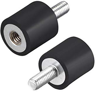 sourcing map 2Stk.M5x10mm Stecker Buchse Gummilager Stoßdämpfer für Motor Generator Kompressor Garage D15mmxH15mm | Motor Generator Kompressor Garage