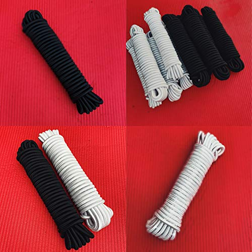 Machermann Schnur Seil Plan Seil Kordel Schnur Spanner Gummischnur Gummiseil Gummileine Planenseil Spanner Gummikordel Spannseil Kordel Leine Expanderseil (Weiß, 10 mm)
