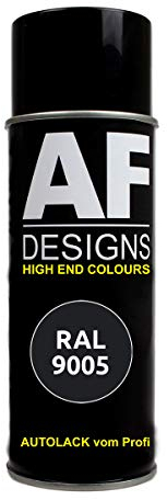 Alex Flittner Designs RAL Lackspray RAL9005 TIEFSCHWARZ stumpfmatt Autolack Sprühdose Spraydose