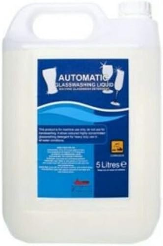 We Can Source It Ltd - Automatic Glasswash Machine Liquid Cleaner - Professional Streak Free Glass Washer Detergent for Bars, Restaurants, Hotels and Commercial Catering - 5 Litre Bottle (Pack of 4)