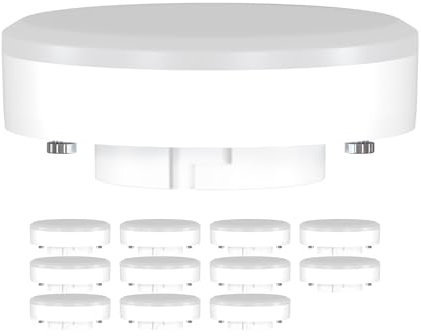 ledscom.de 12 Stück GX53 LED Leuchtmittel, warmweiß (2700 K), 10,6 W, 1038lm, 115°, matt