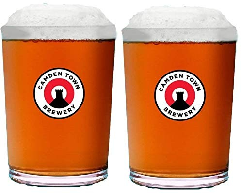 Vaso de pinta oficial de Camden Town Brewery Jacks, juego de 2, 1 pinta