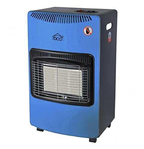 DCG GH02 - Estufa de gas con dispositivo de seguridad contra fallo de llama. Quemador de infrarrojos con 3 placas cerámicas. Compartimento para bombonas de gas de hasta 15 kg.