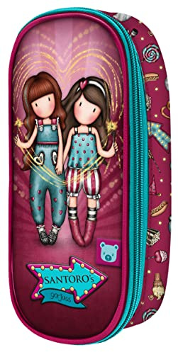 Trousse d'écolier Gorjuss Fireworks Bordeaux (10 x 23 x 6 cm)