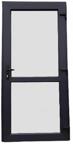 PVC Außentür. PVC-Tür für Geschäft, Balkon, Haus, Wirtschaft. 4 Farben: Anthrazit, Goldeiche, Walnuss, weiß (100x200 Rechte Tür, Anthrazit)