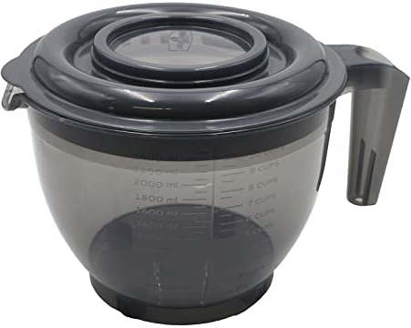 HAC24 Rührschüssel mit Deckel Messbecher 2 liter Schüssel Kunststoff Rührbecher Teigschüssel Küchenschüssel Spritzschutz