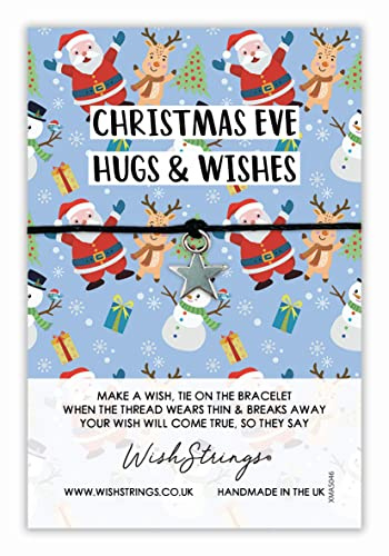 WishStrings Wish Bracelet – Christmas Eve Hug & Wishes | Magical Eve Keepsake Gift | Festive Letterbox Bracelet Surprise | Stocking Filler for Children & Loved Ones