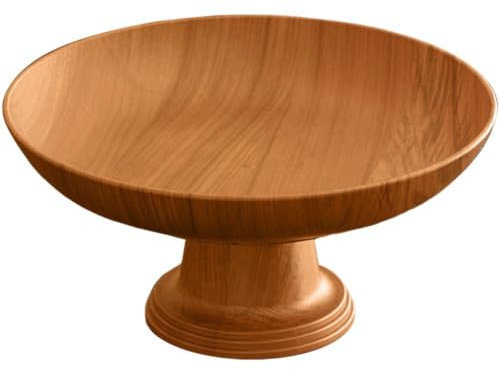 Haowul Wood Grain Fruit Bowl for Kitchen | Banana Fruit Basket for Kitchen | Graining Wood Bowl with Holder, for Table Decor, Centerpiece for Dining Table