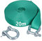 AB Tools Extra Long 20m Recovery Strap Tow Rope & Two Shackles 8T Towing 4x4 Off Road