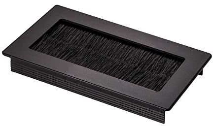SOTECH 1 x Kabeldurchlass Toledo aus Aluminium schwarz eloxiert 100 x 70 mm, Einbaumaß: 90 x 62 x 15,3 mm Kabeldurchführung