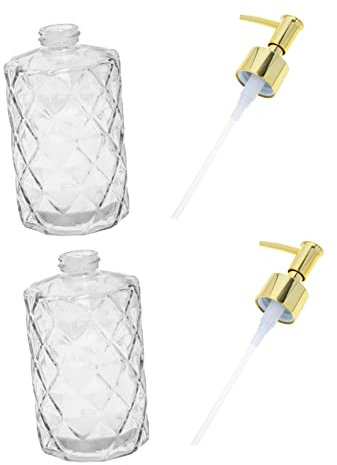 FELTECHELECTR 2stücke Lotion Flaschen Transparente Pumpspender Für Shampoo Und Duschgel Dekorativ Und Praktisch Für Bad Und Reise Für Zuhause