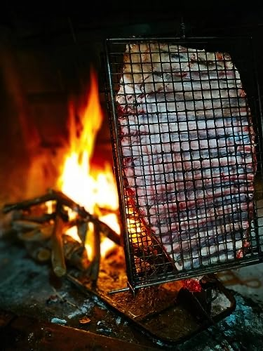 Parrilla argentina pesada estaca asado asado asador / parrilla argentina premium - Sor pampa grill (18 x 12 pulgadas)