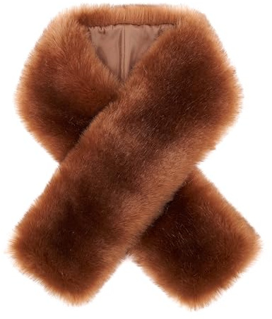 Futrzane Siberian Schal - Fell Schal Damen - Winter Pelzkragen Elegant Pelzschal