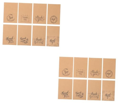 STOBOK 32 Sätze Danke Dir Karte Personalisierte Dankeskarten Kraft Danke Leer Danke Motivationskarten Danke Karten Geschäft Danke Kleine Dankeskarten Papierkarte Kraftpapier Falten