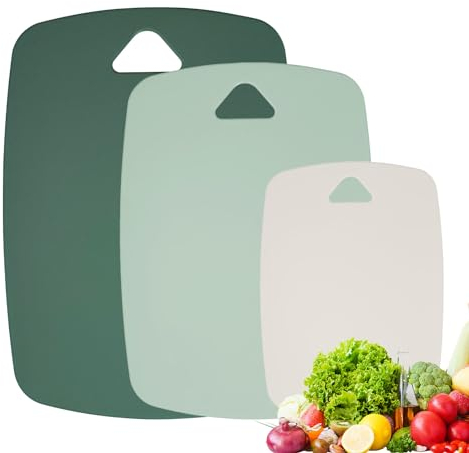 RZMZBY Lot de 3 planches à découper, lavables, antidérapantes, faciles à nettoyer, accessoires de cuisine, CBSJT-0320