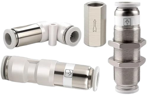 Pneumatisches Rückschlagventil 6 mm 8 mm 10 mm 1/4 3/8 1/2 Einweg-Nichtventil Luft Einweg-Messingventil Luftrohranschlussadapter(SPV-10)